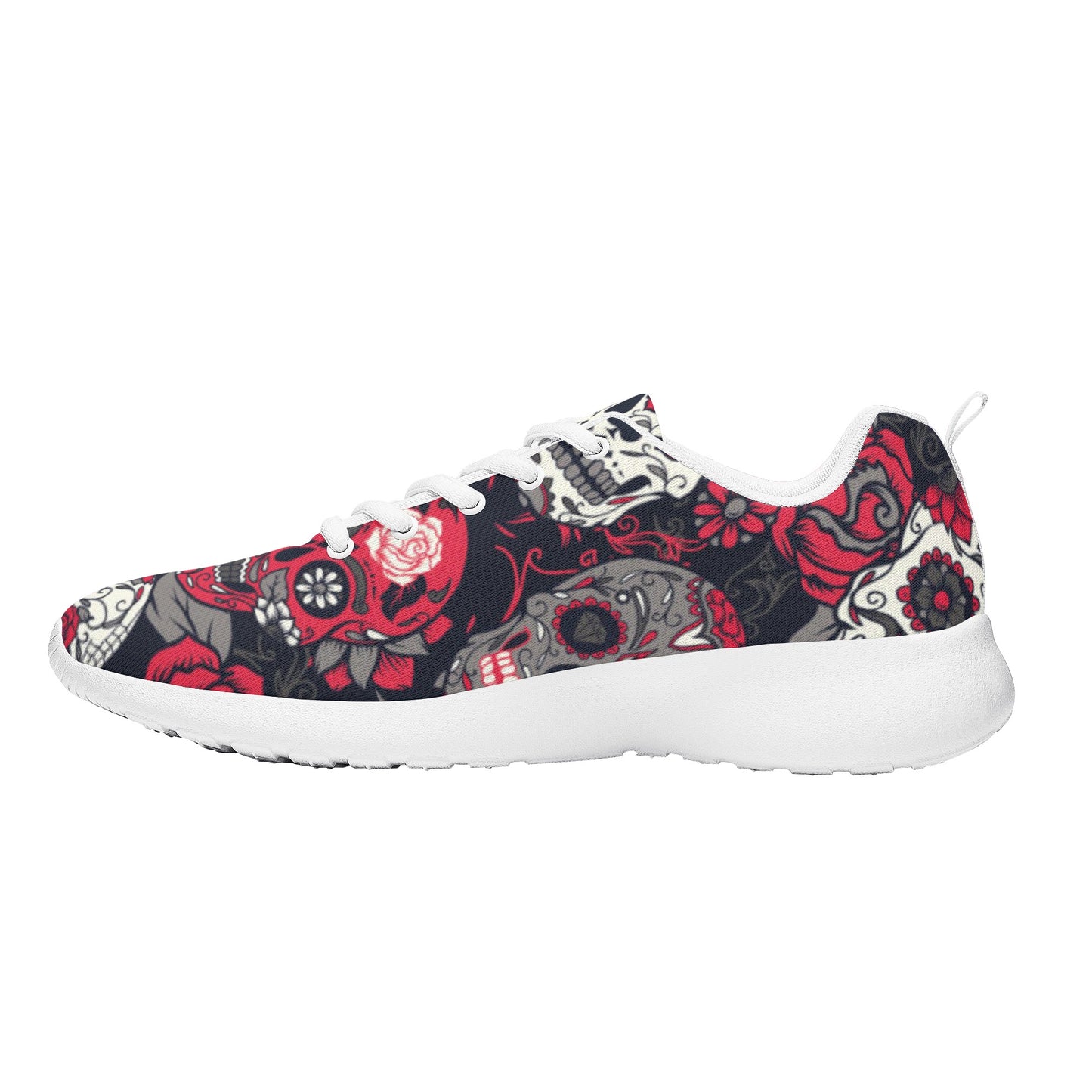 Day of the dead sugar skull Women's Mesh Athletic Sneakers