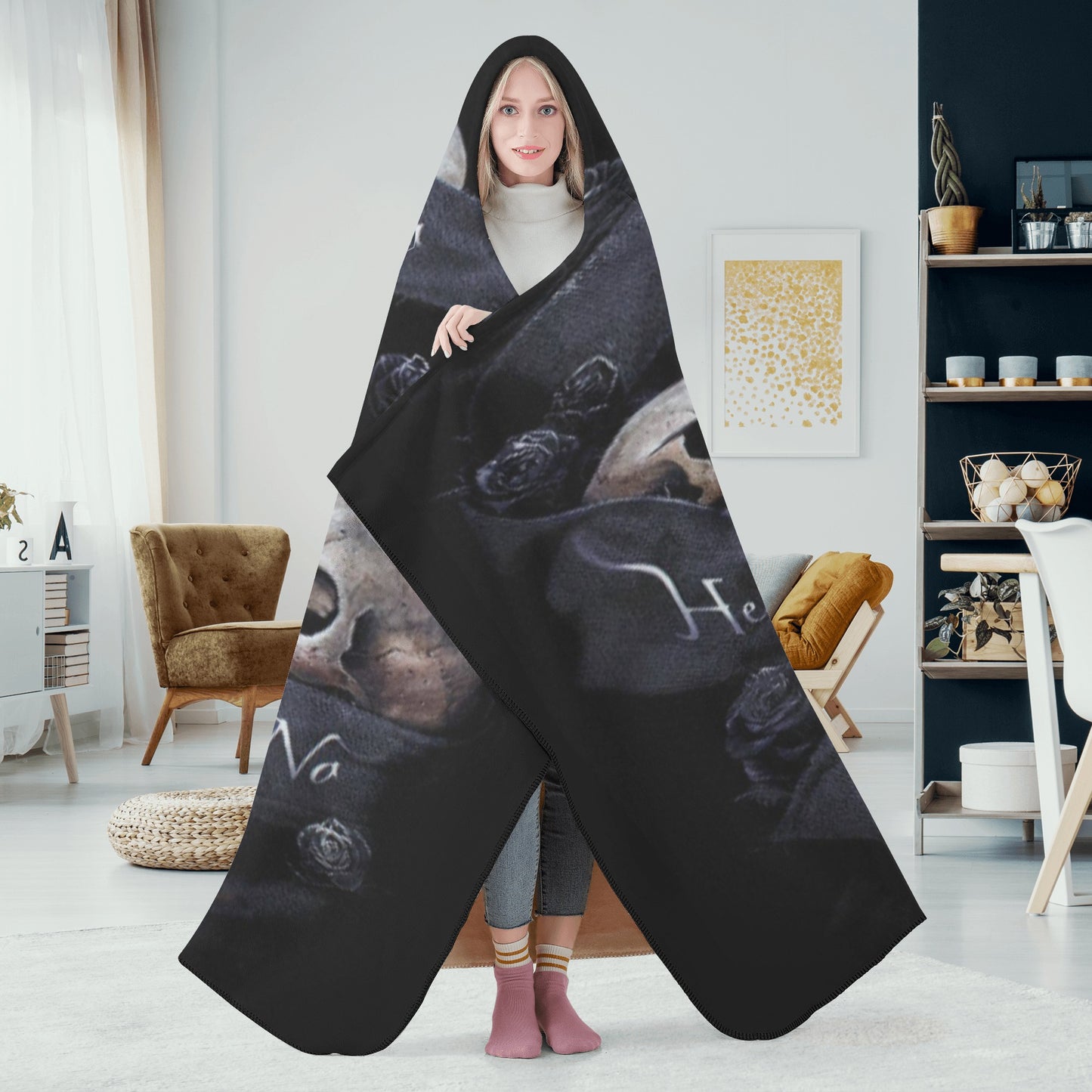 No see no hear no speak evils Hooded Blanket