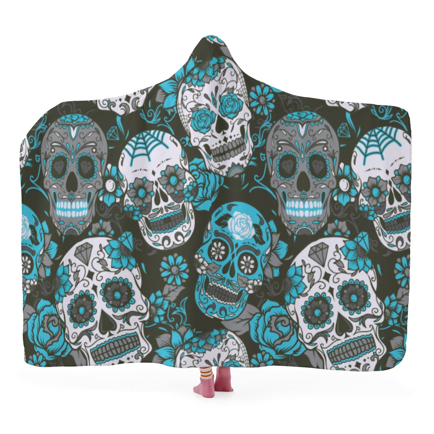 Day of the dead Halloween Hooded Blanket