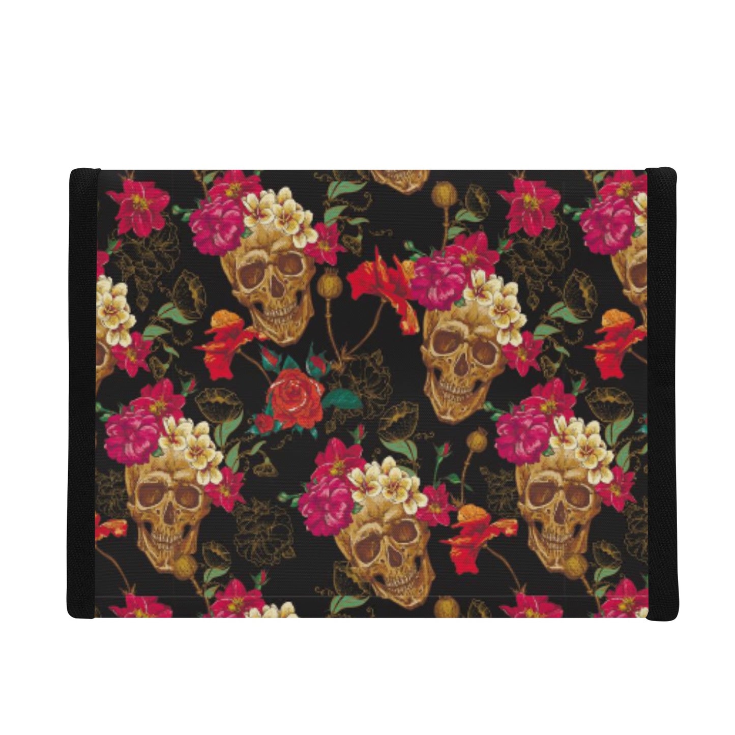 Skeleton Halloween floral Folding Pocket Type Lunch Bag