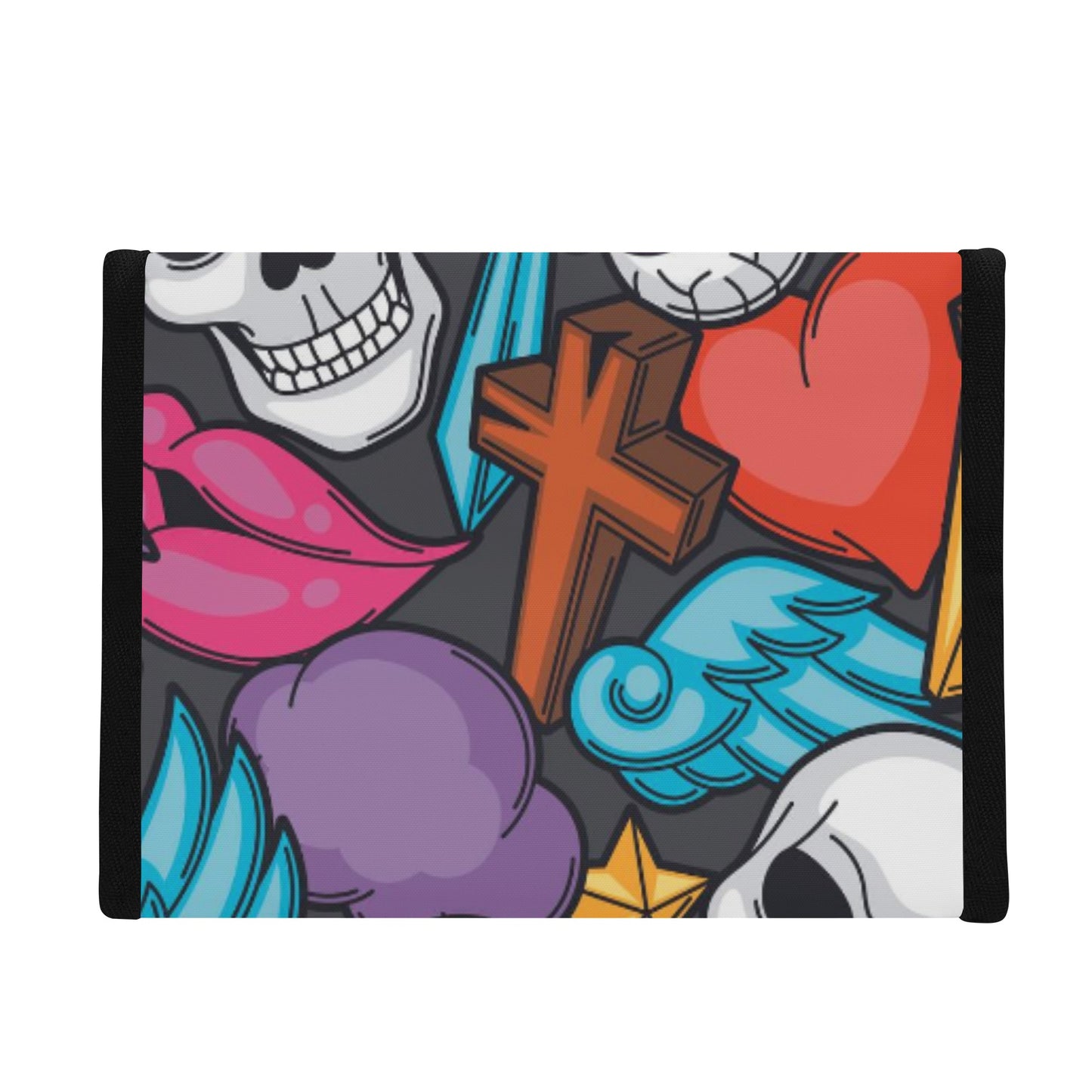 Gothic skull skeleton Folding Pocket Type Lunch Bag