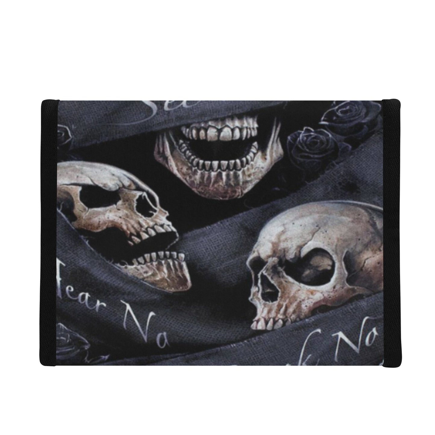No see no hear no speak evils skull Folding Pocket Type Lunch Bag
