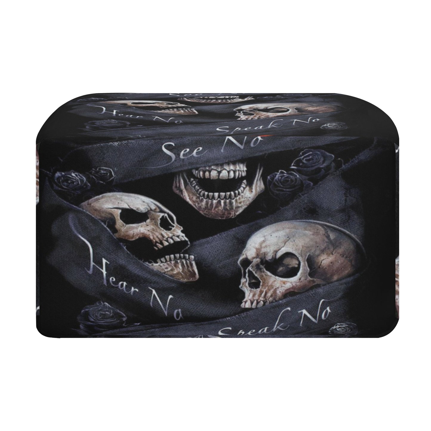 No see no hear no speak evils skull Portable Tote Lunch Bag