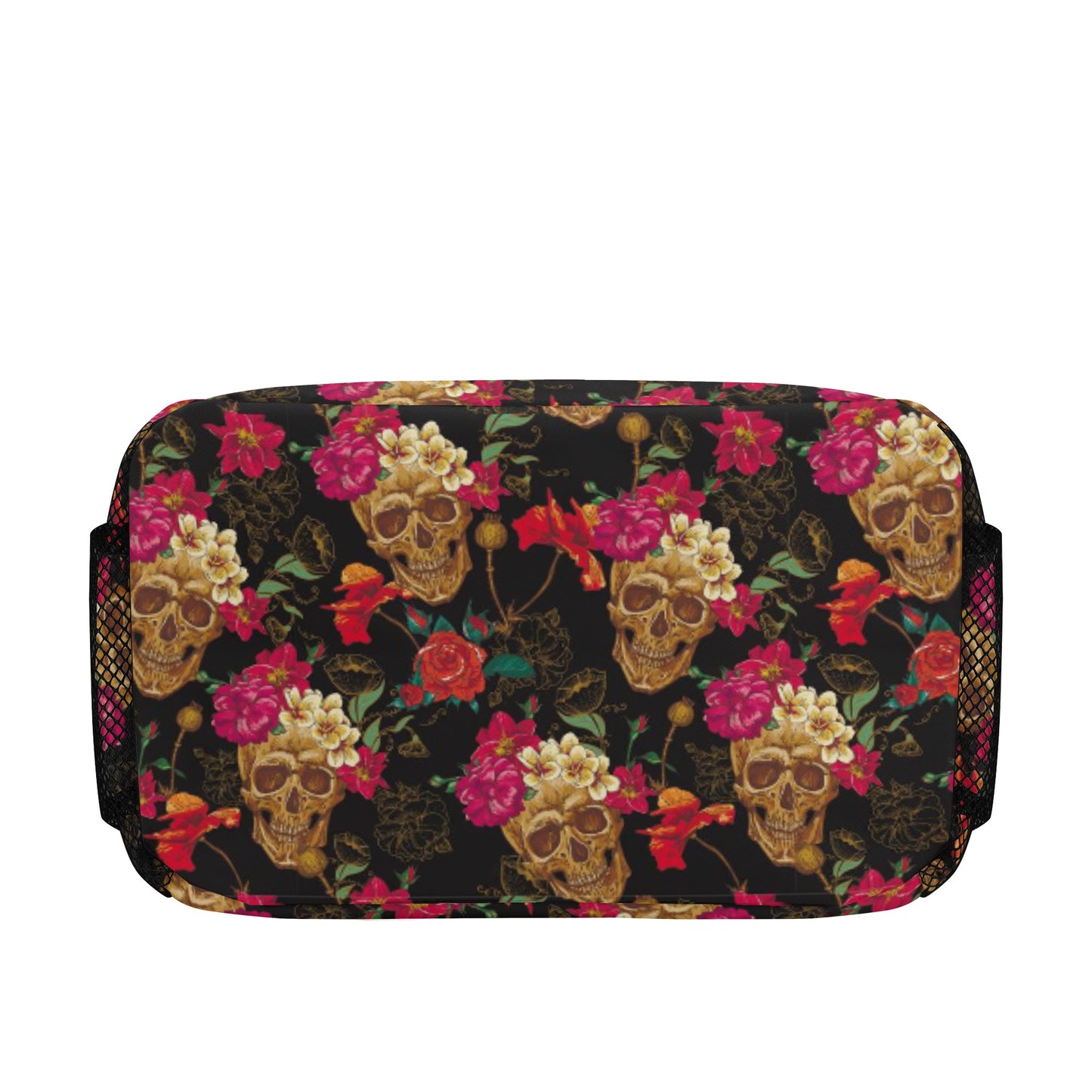 Floral skeleton skull Halloween Lunch Bag