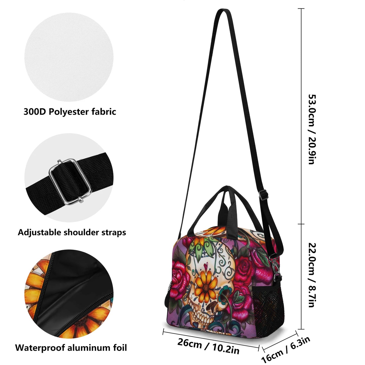 Sugar skull day of the dead Lunch Bag