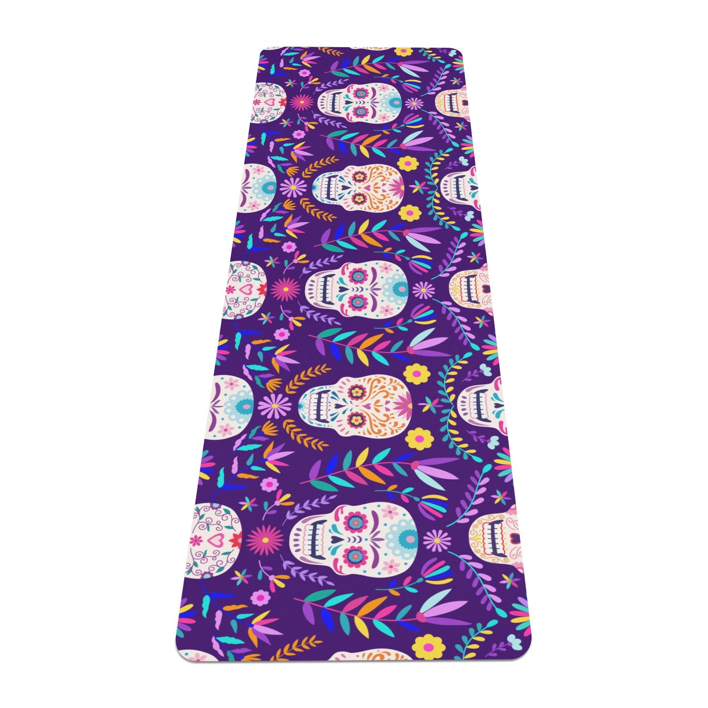 Day of the dead mexican skull sothic Rubber Yoga Mat
