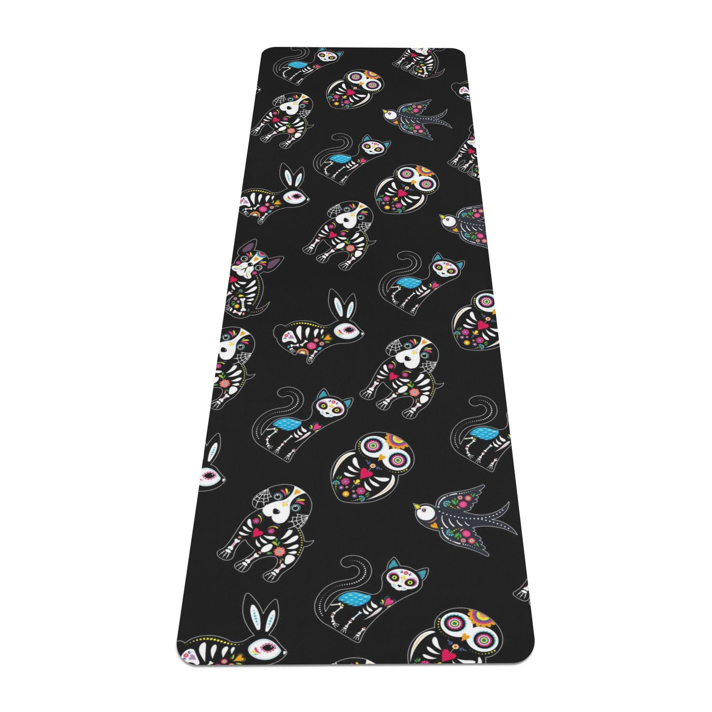 Animal sugar skull Rubber Yoga Mat
