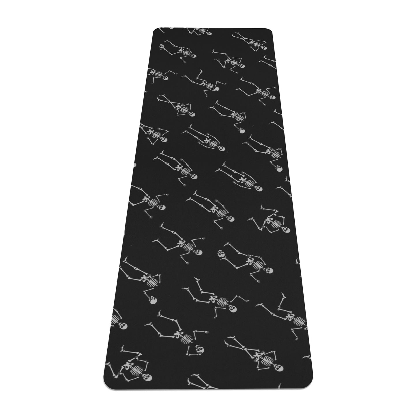 Dancing skeleton Halloween Rubber Yoga Mat