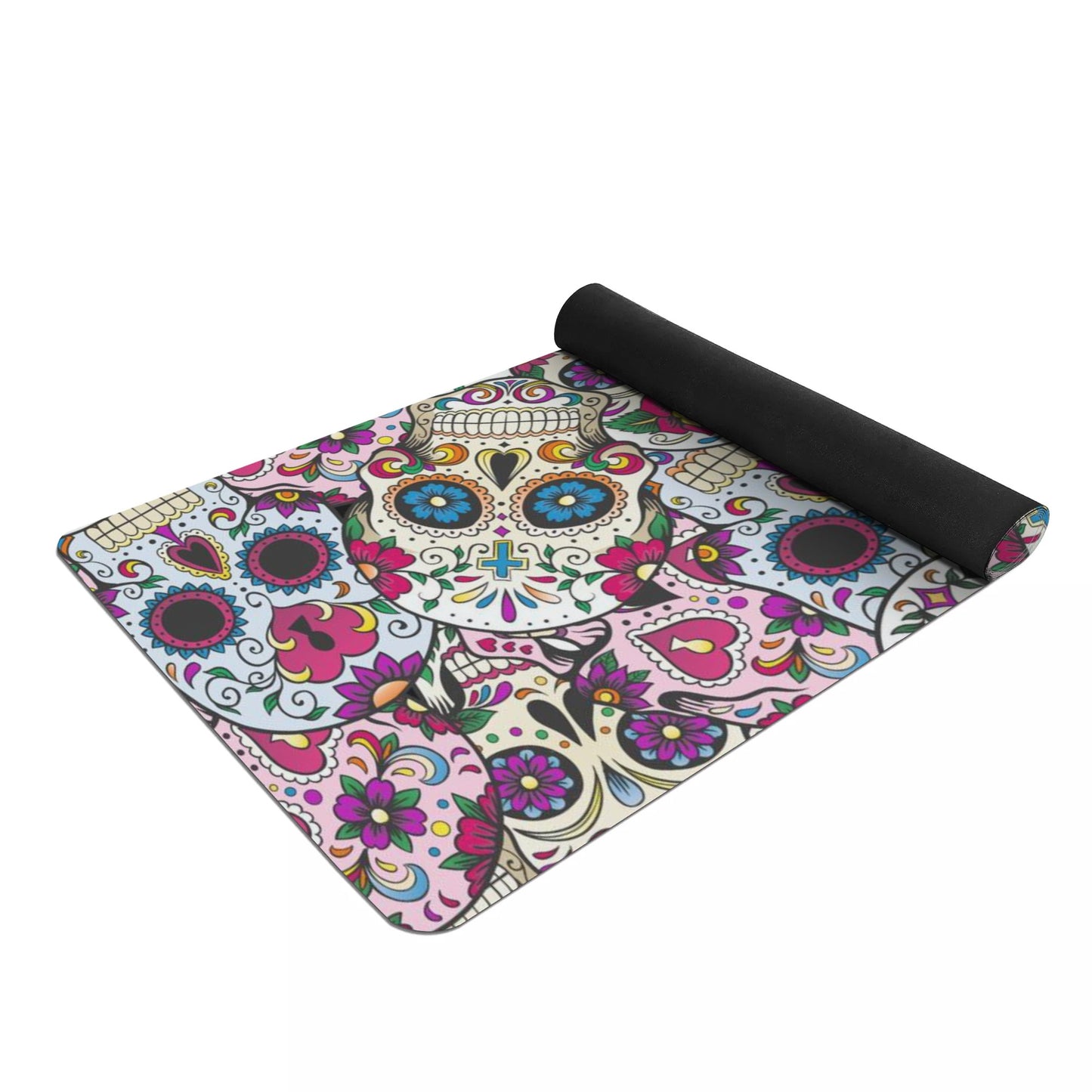 Sugar skull Mexican Calaveras Rubber Yoga Mat
