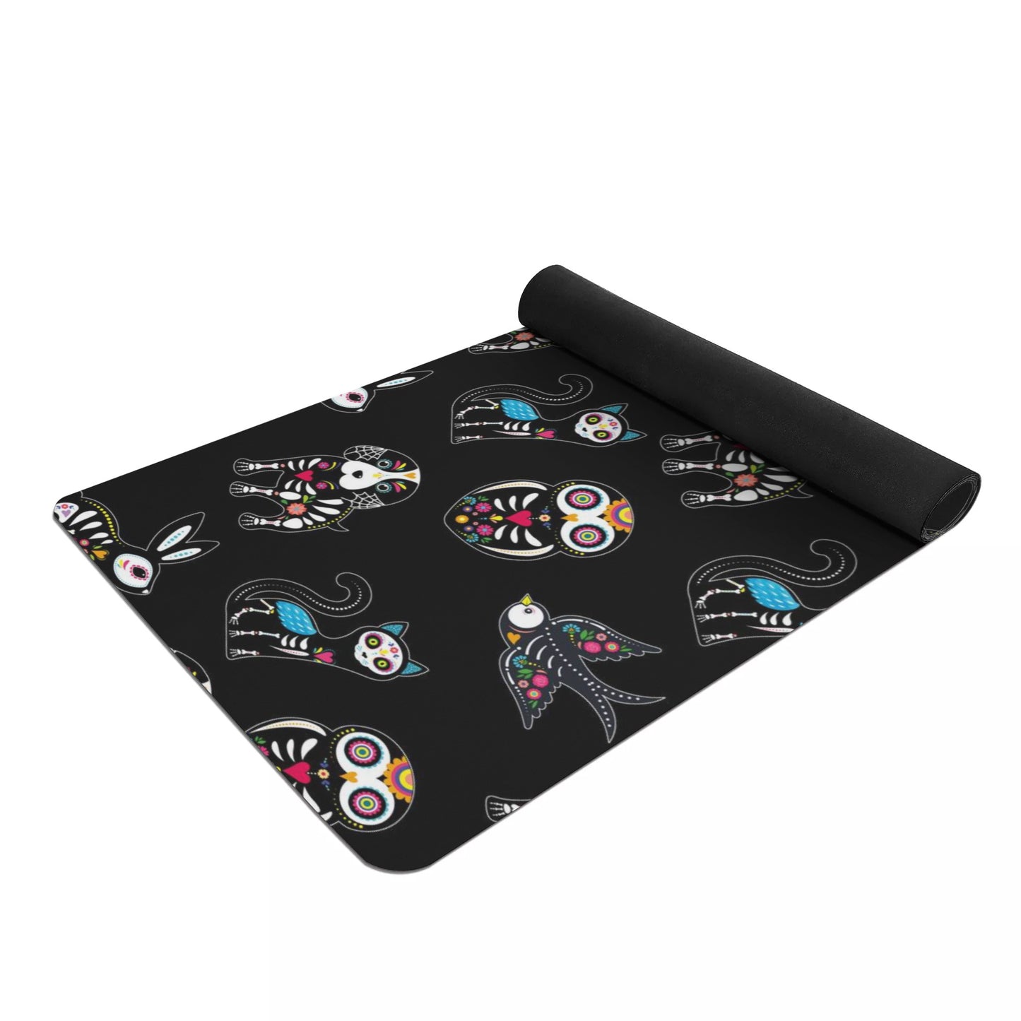Animal sugar skull Rubber Yoga Mat