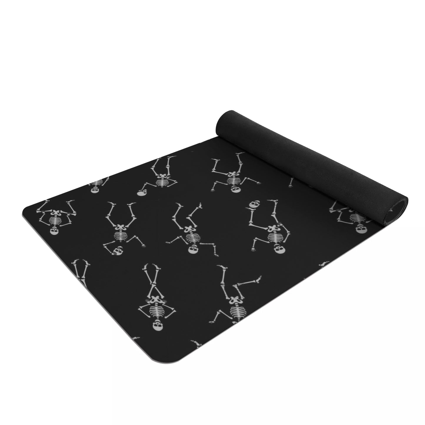 Dancing skeleton Halloween Rubber Yoga Mat
