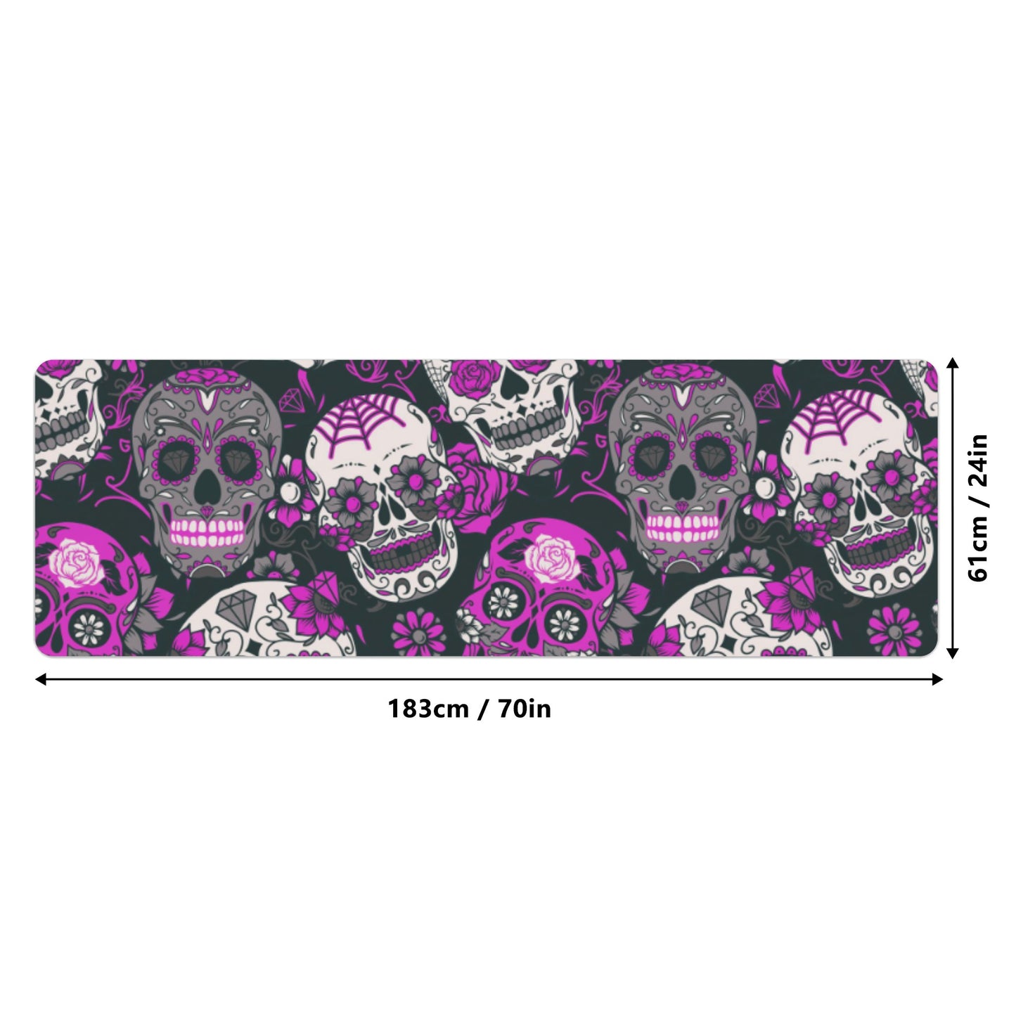 Dia de los muertos Halloween skull Rubber Yoga Mat