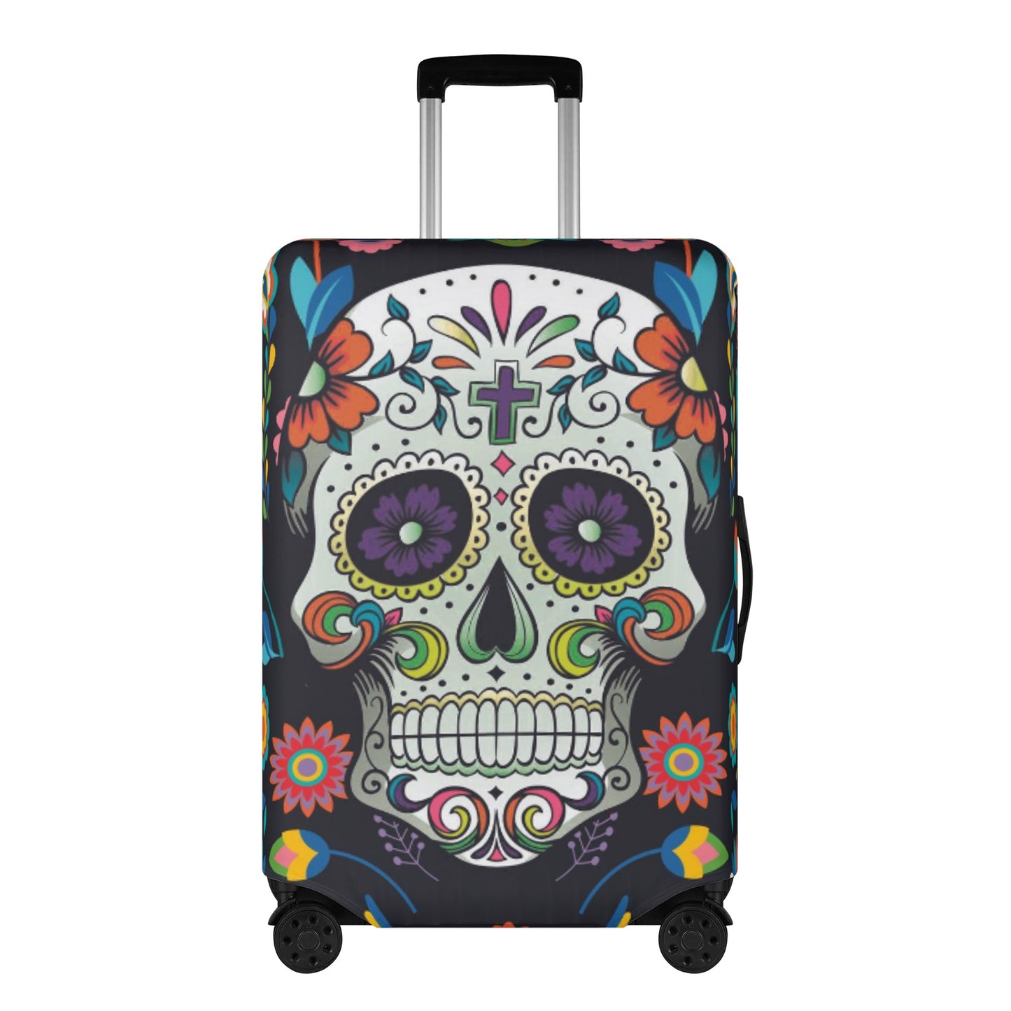 Mexican skull Polyester Luggage Cover