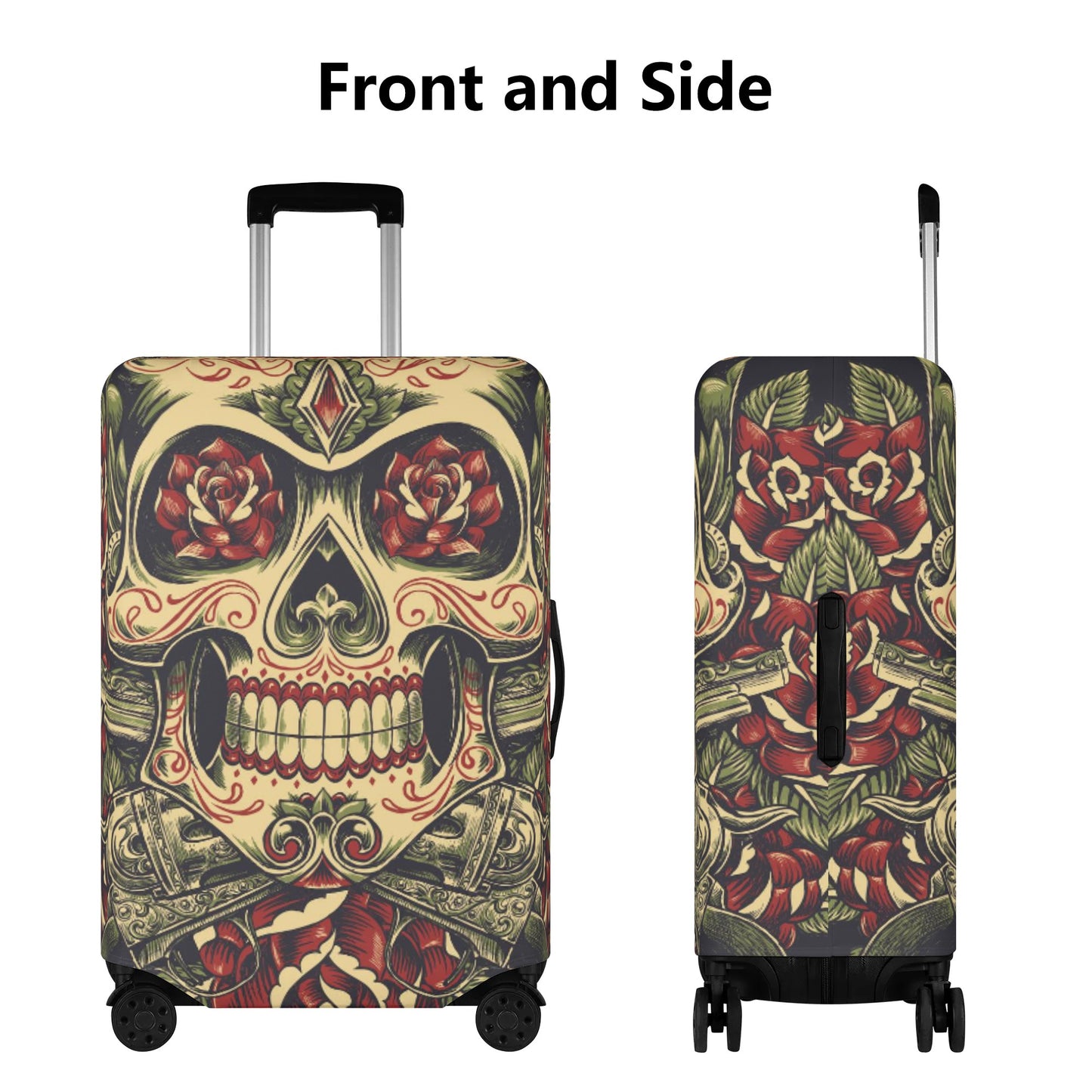 Dia de los muertos sugar skull Polyester Luggage Cover