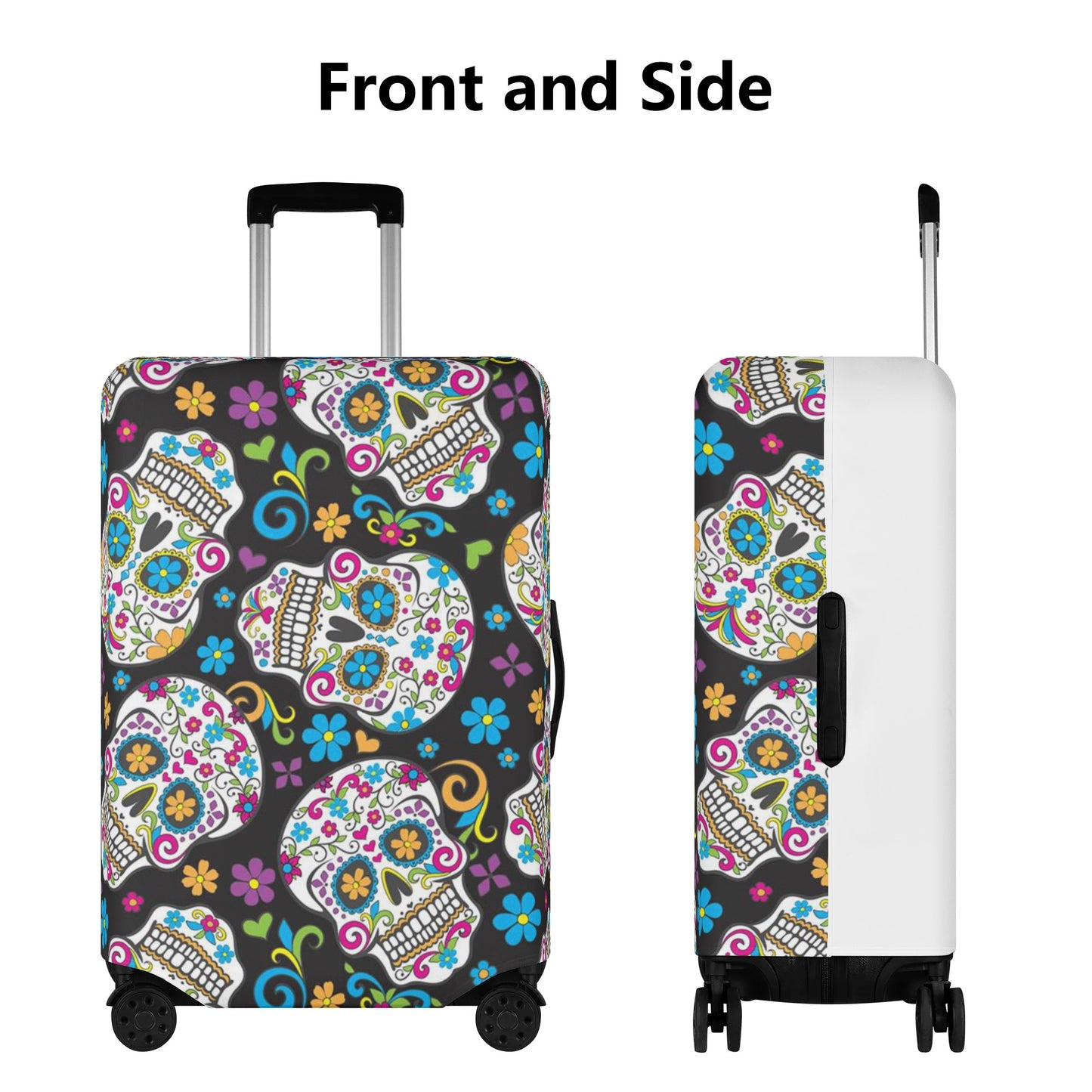 Dia de los muertos skull Polyester Luggage Cover