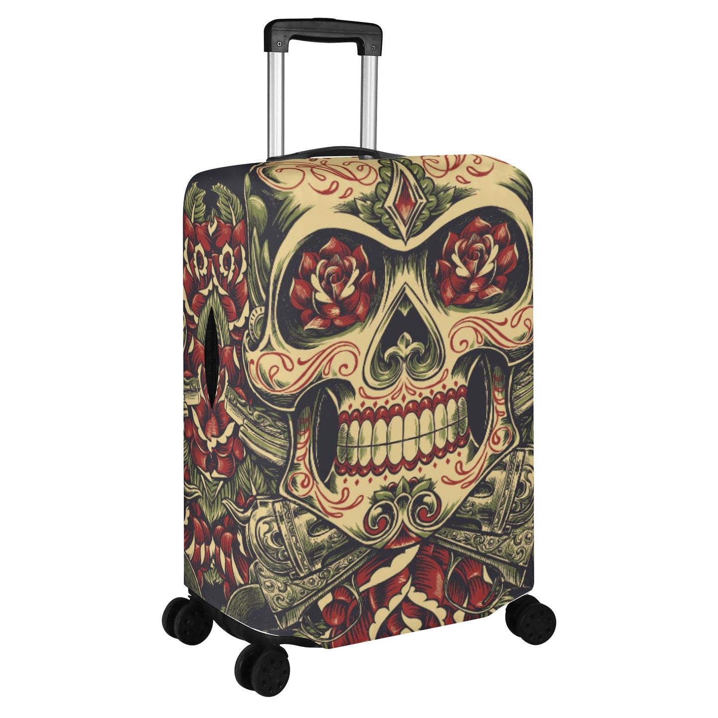 Dia de los muertos sugar skull Polyester Luggage Cover