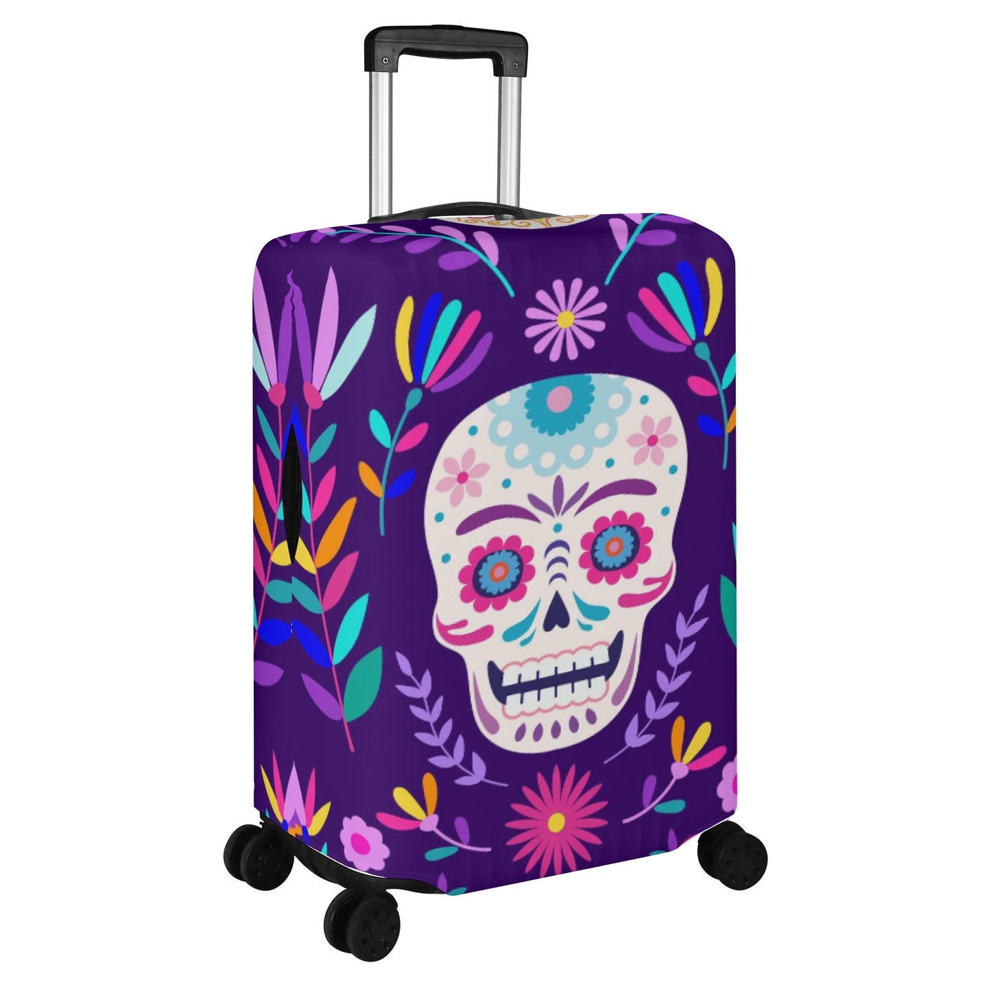 Sugar skull floral Mexican calaveras Polyester Luggage Cover