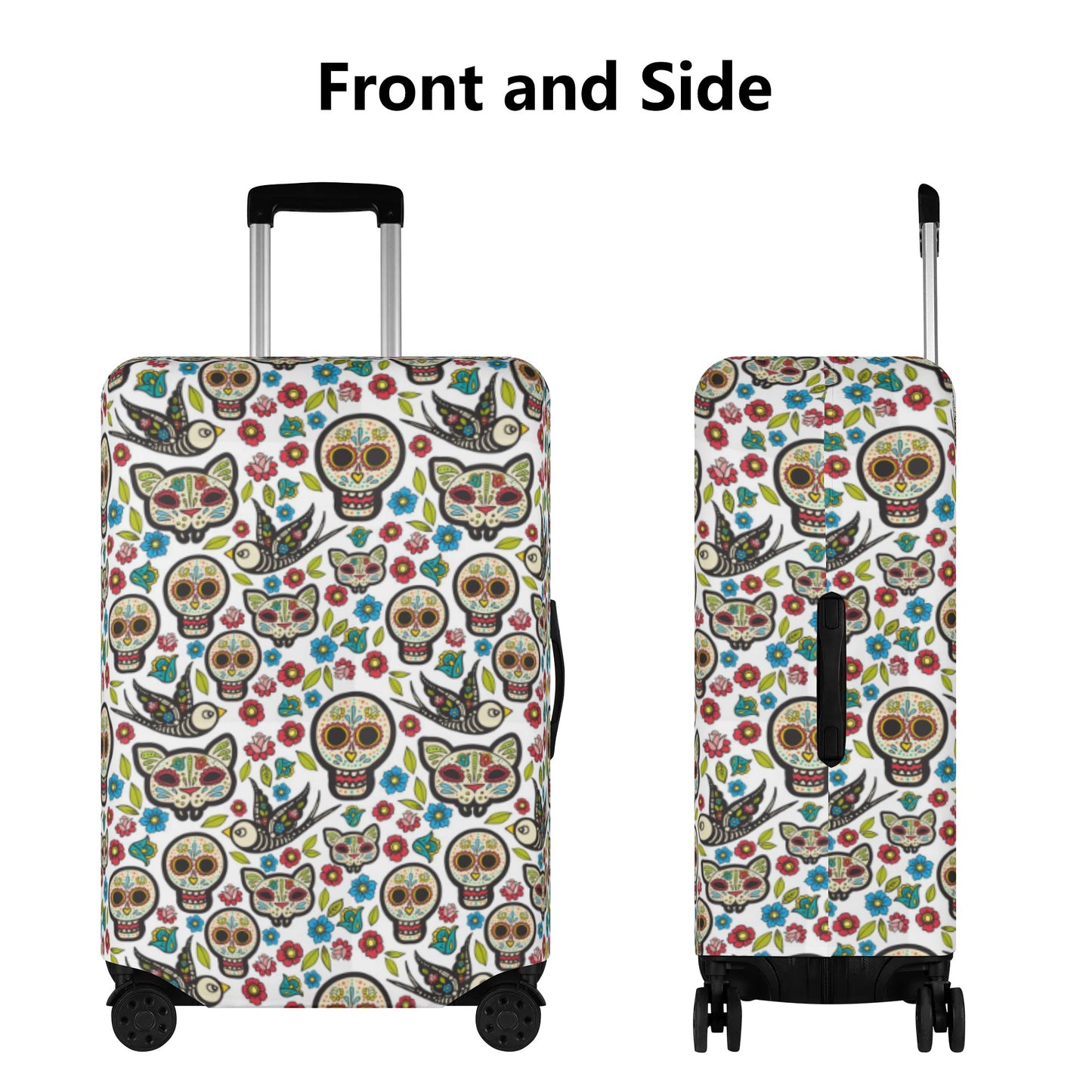 Day of the dead sugar skull Polyester Luggage Cover