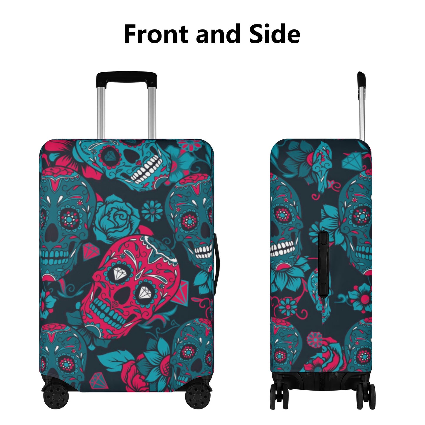 Mexican calaveras skull Polyester Luggage Cover