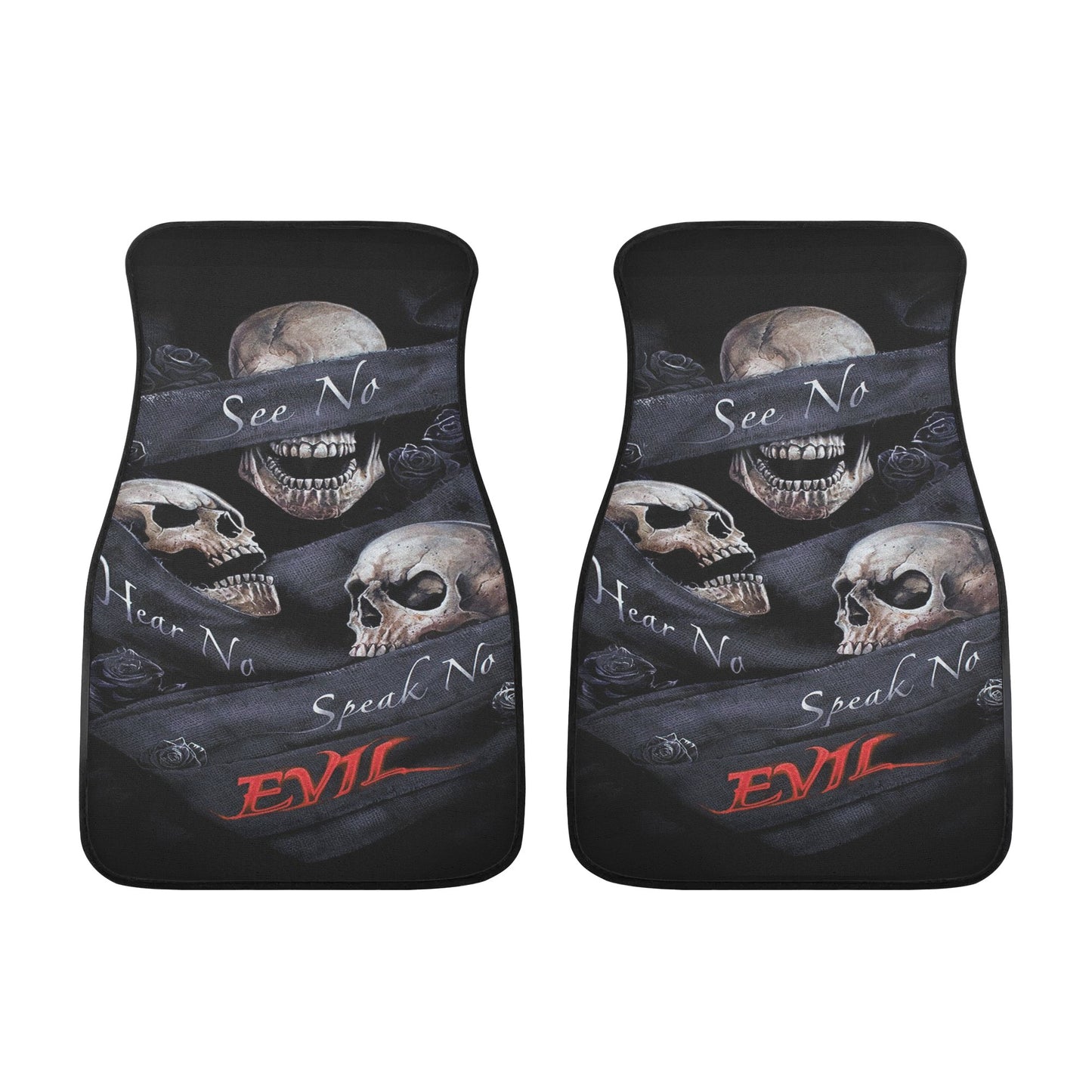 See no hear no speak no Back and Front Car Floor Mats
