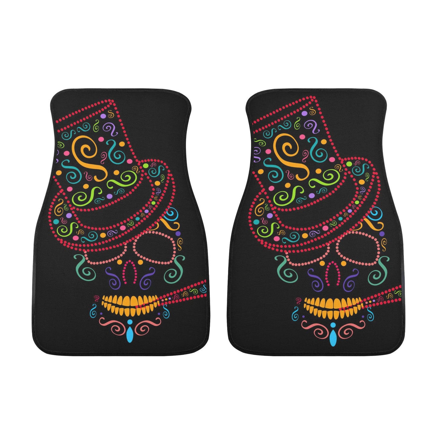 Sugar skull Back and Front Car Floor Mats