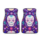 Day of the dead sugar skull Back and Front Car Floor Mats