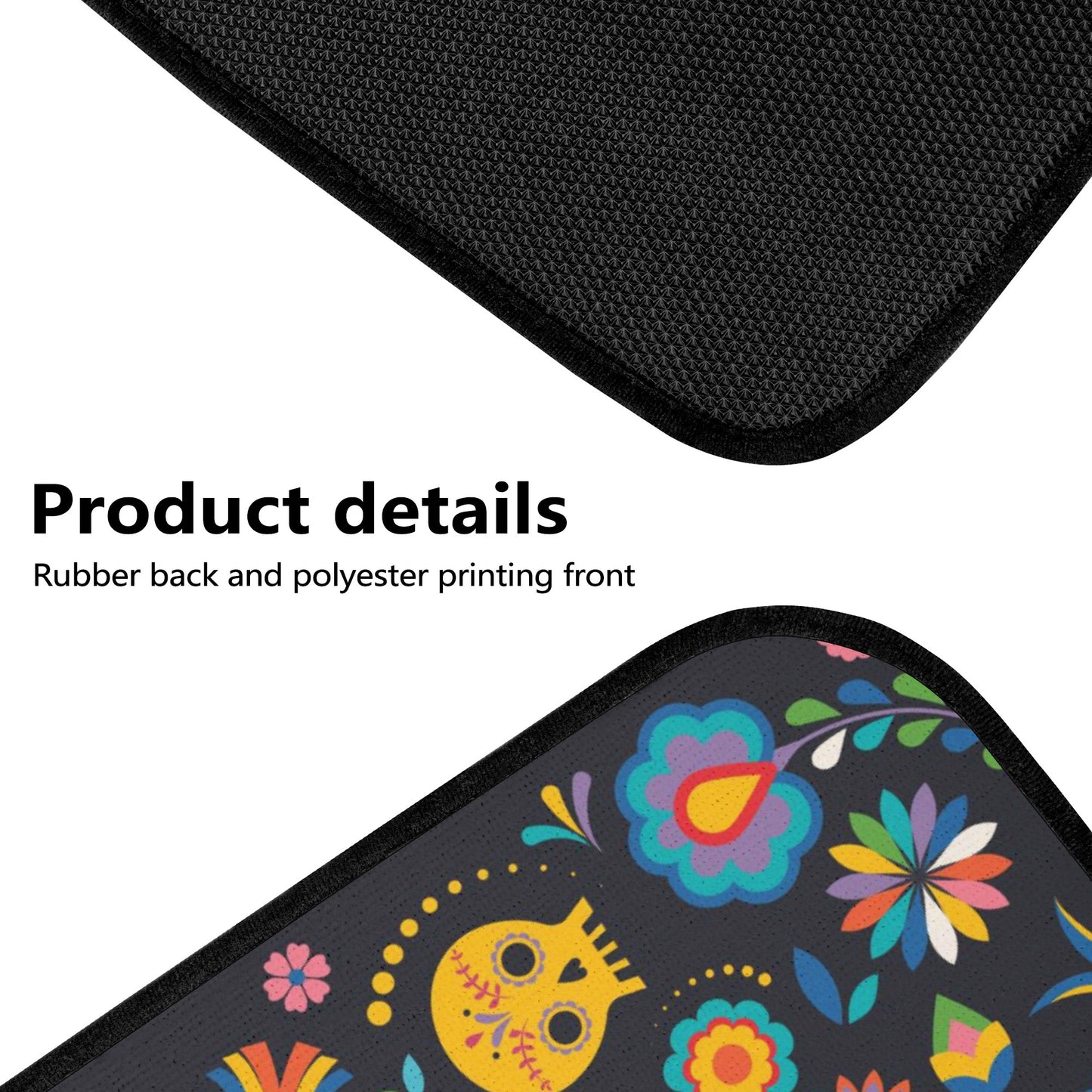 Sugar skull Day of the dead Back and Front Car Floor Mats