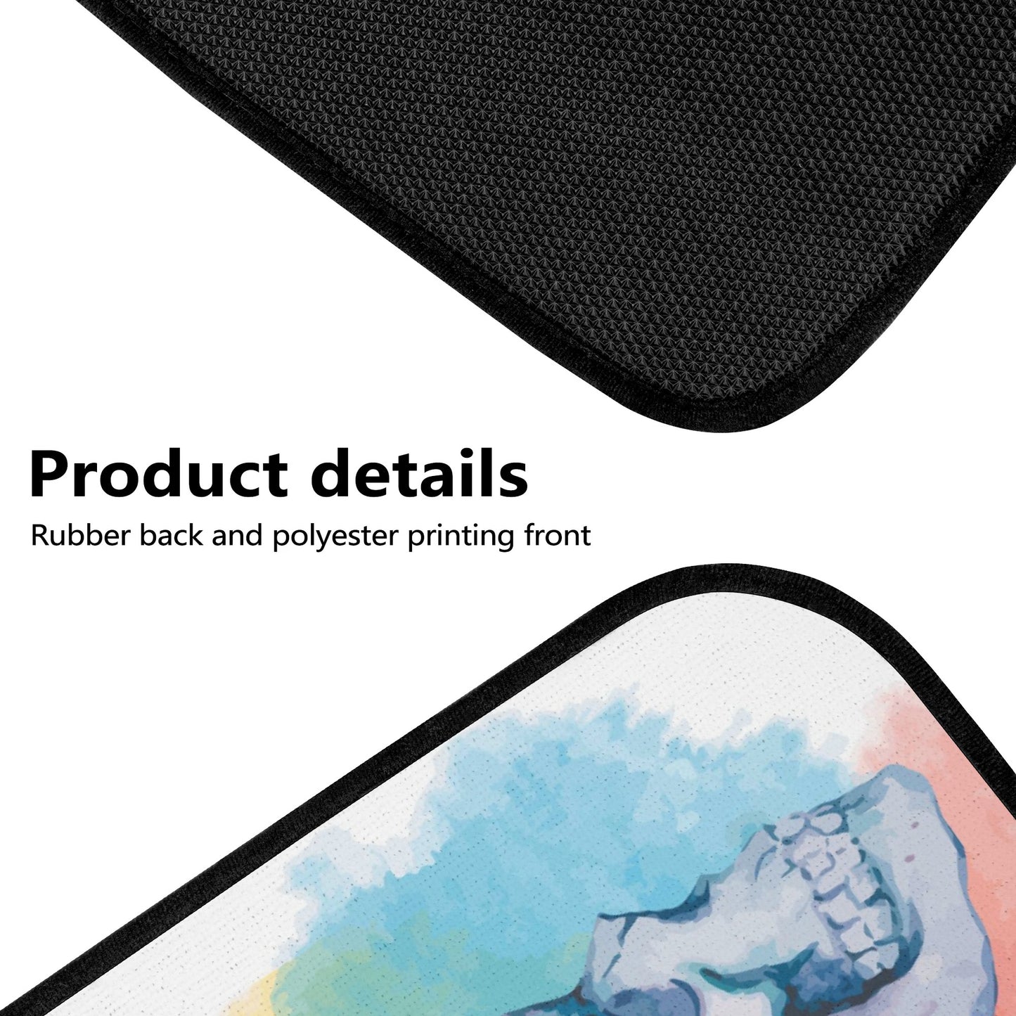 Rose skull gothic Back and Front Car Floor Mats