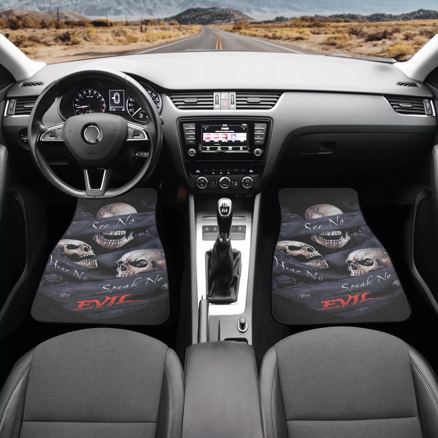 See no hear no speak no Back and Front Car Floor Mats