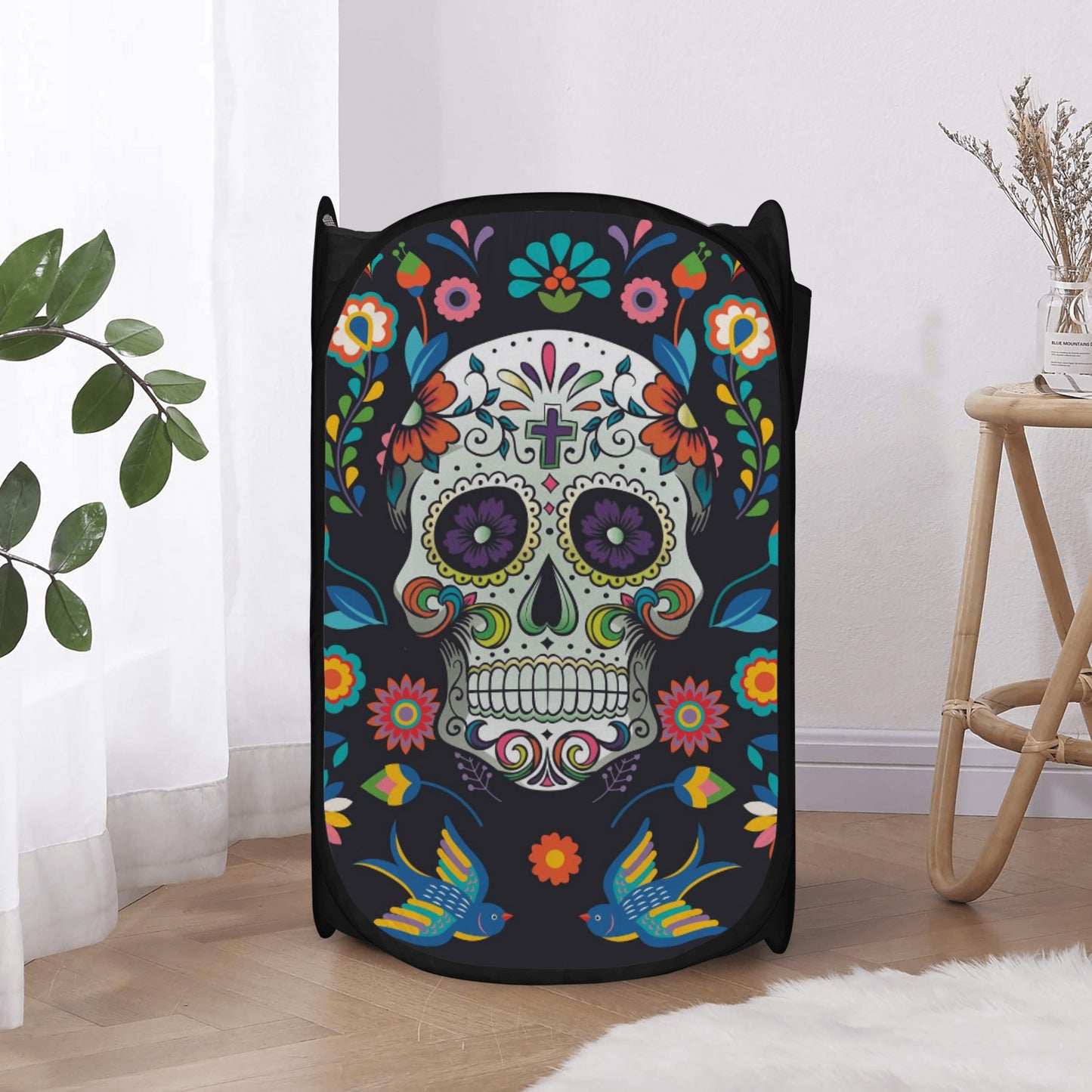 Mexican skull calaveras Laundry Hamper