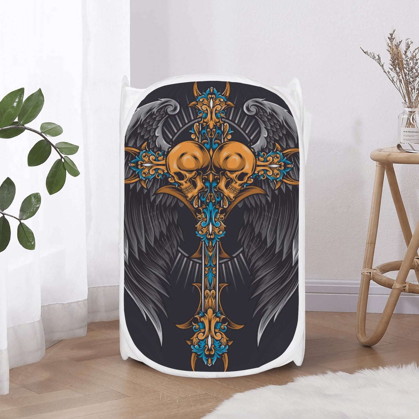 Cross skulls Laundry Hamper