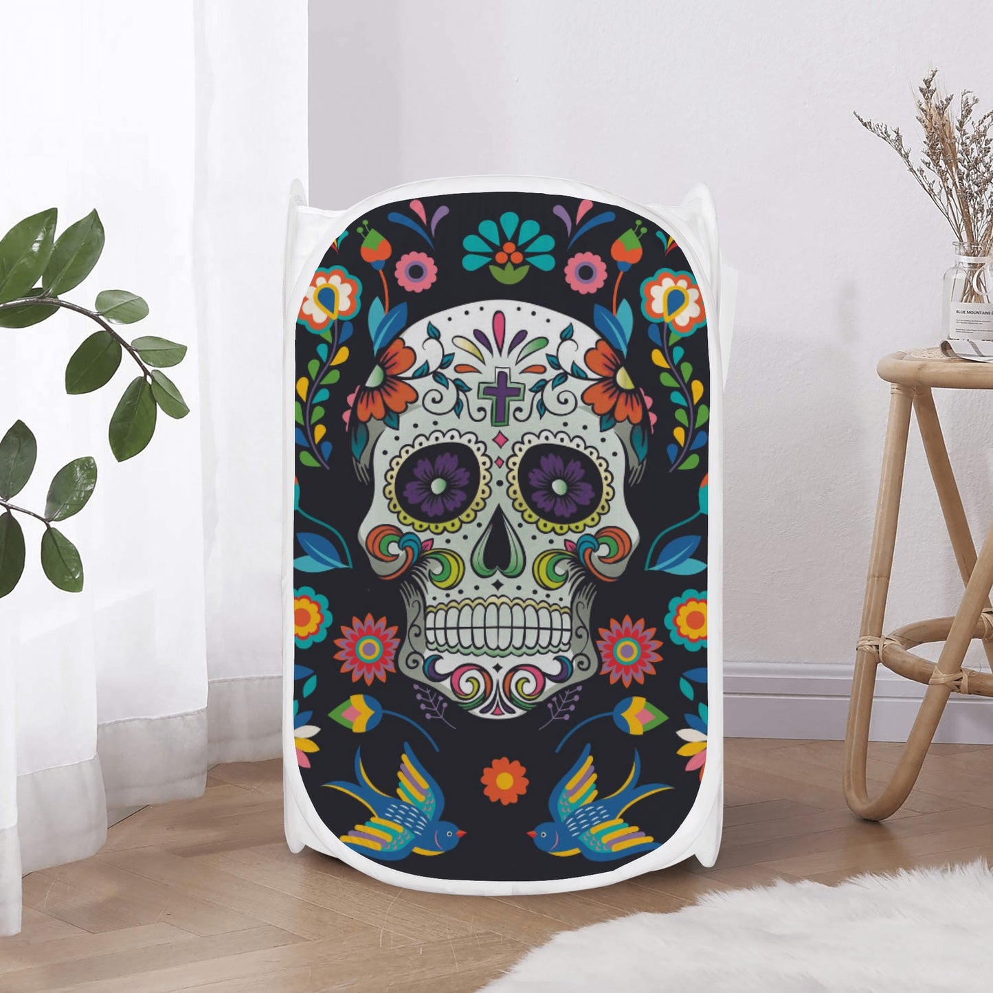 Mexican skull calaveras Laundry Hamper