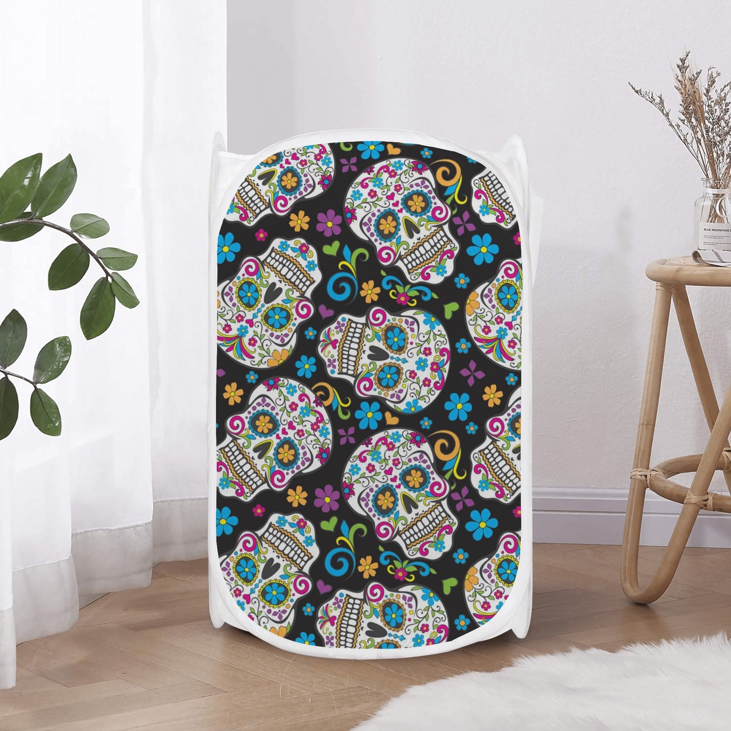 Dia de los muertos calaveras skull Laundry Hamper