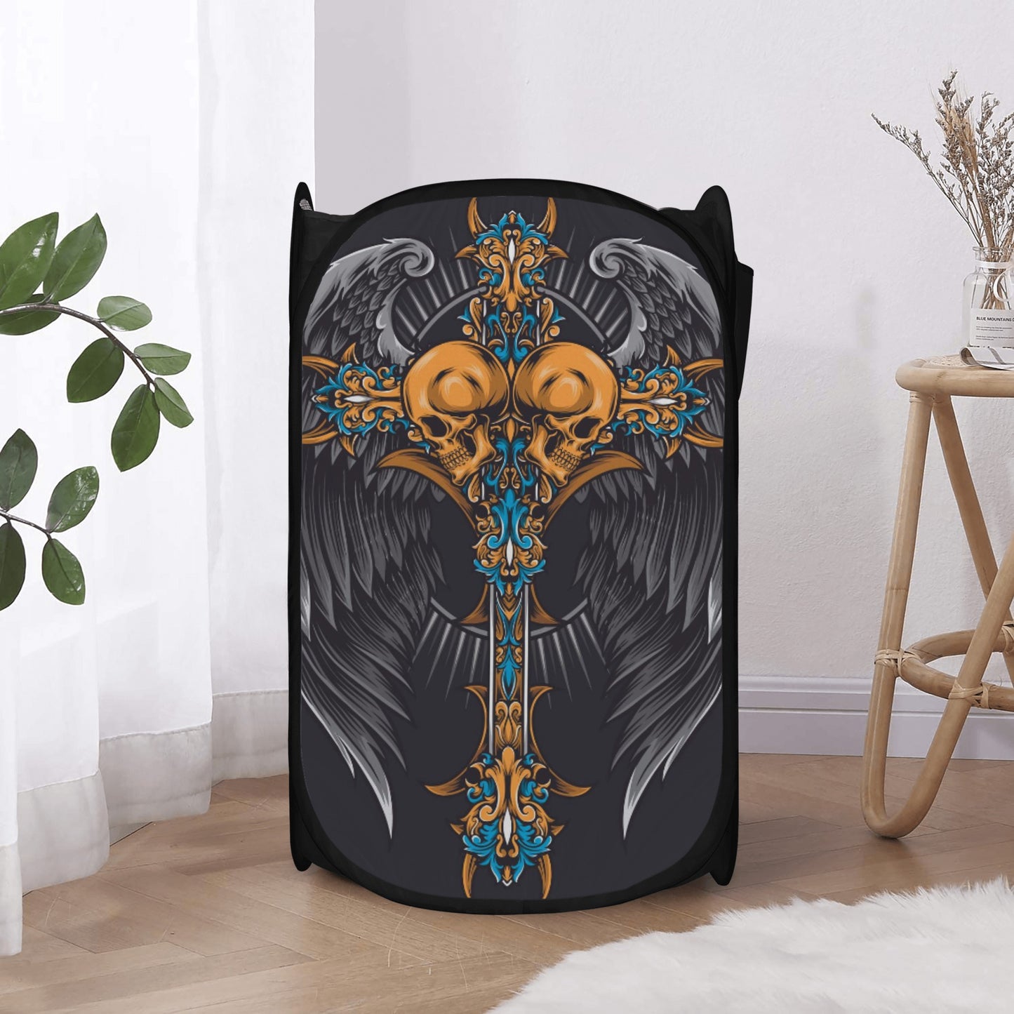 Cross skulls Laundry Hamper