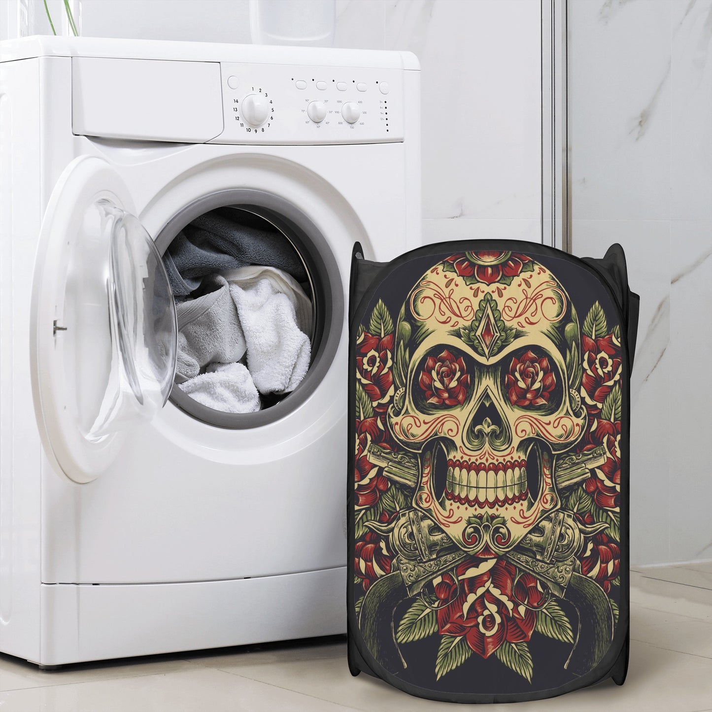 Dia de los muertos calaveras skull Laundry Hamper