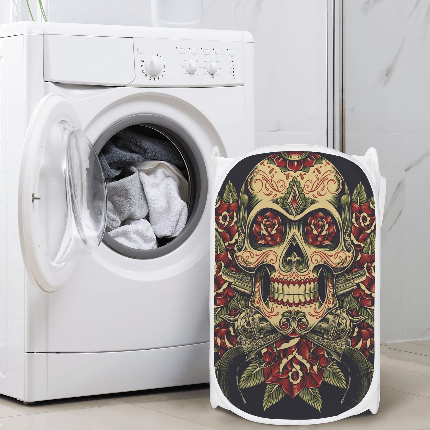 Dia de los muertos calaveras skull Laundry Hamper