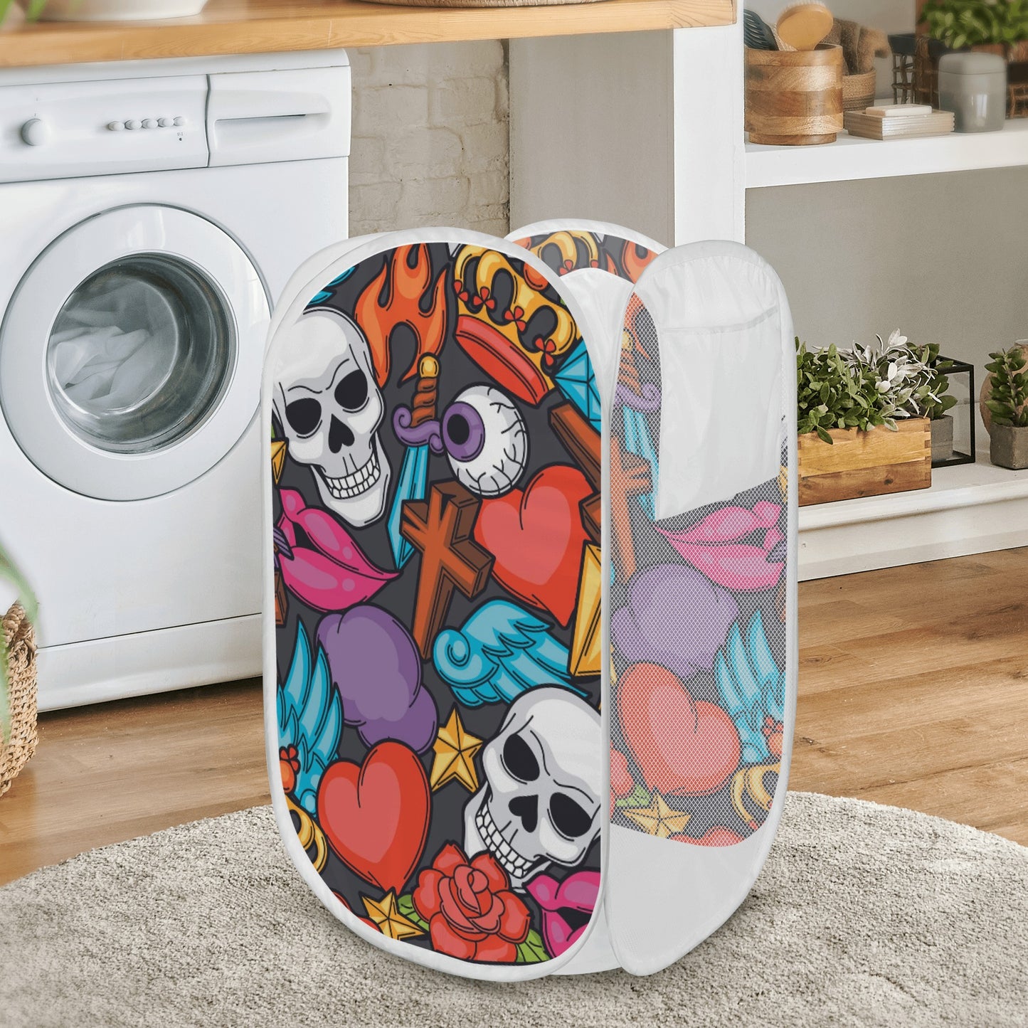 Gothic skull Laundry Hamper