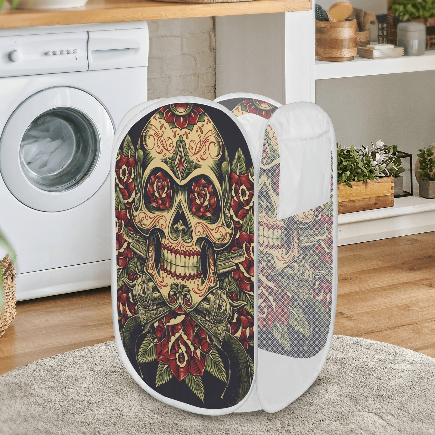 Dia de los muertos calaveras skull Laundry Hamper