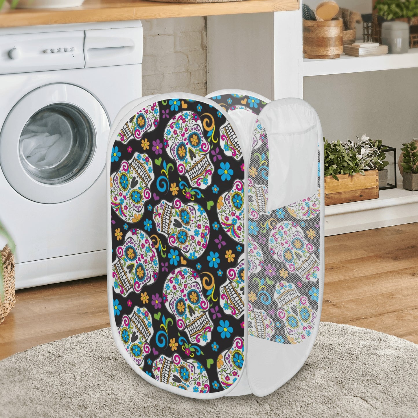 Dia de los muertos calaveras skull Laundry Hamper