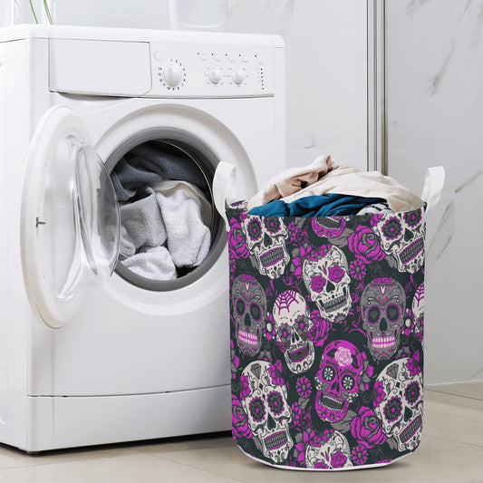 Dia de los muertos Round Laundry Basket