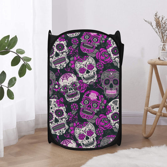 Sugar skull day of the dead Laundry Hamper