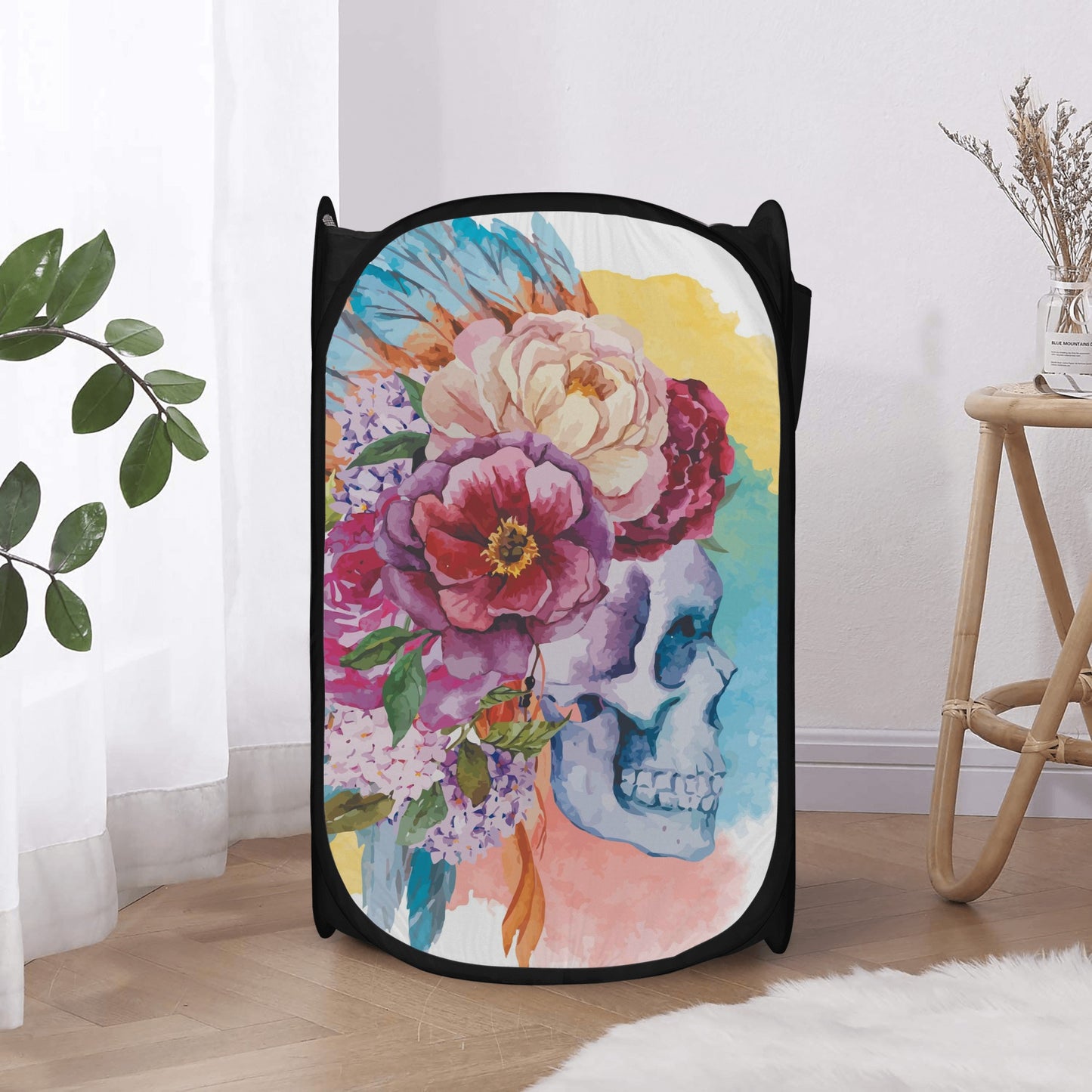 Skull gothic Laundry Hamper