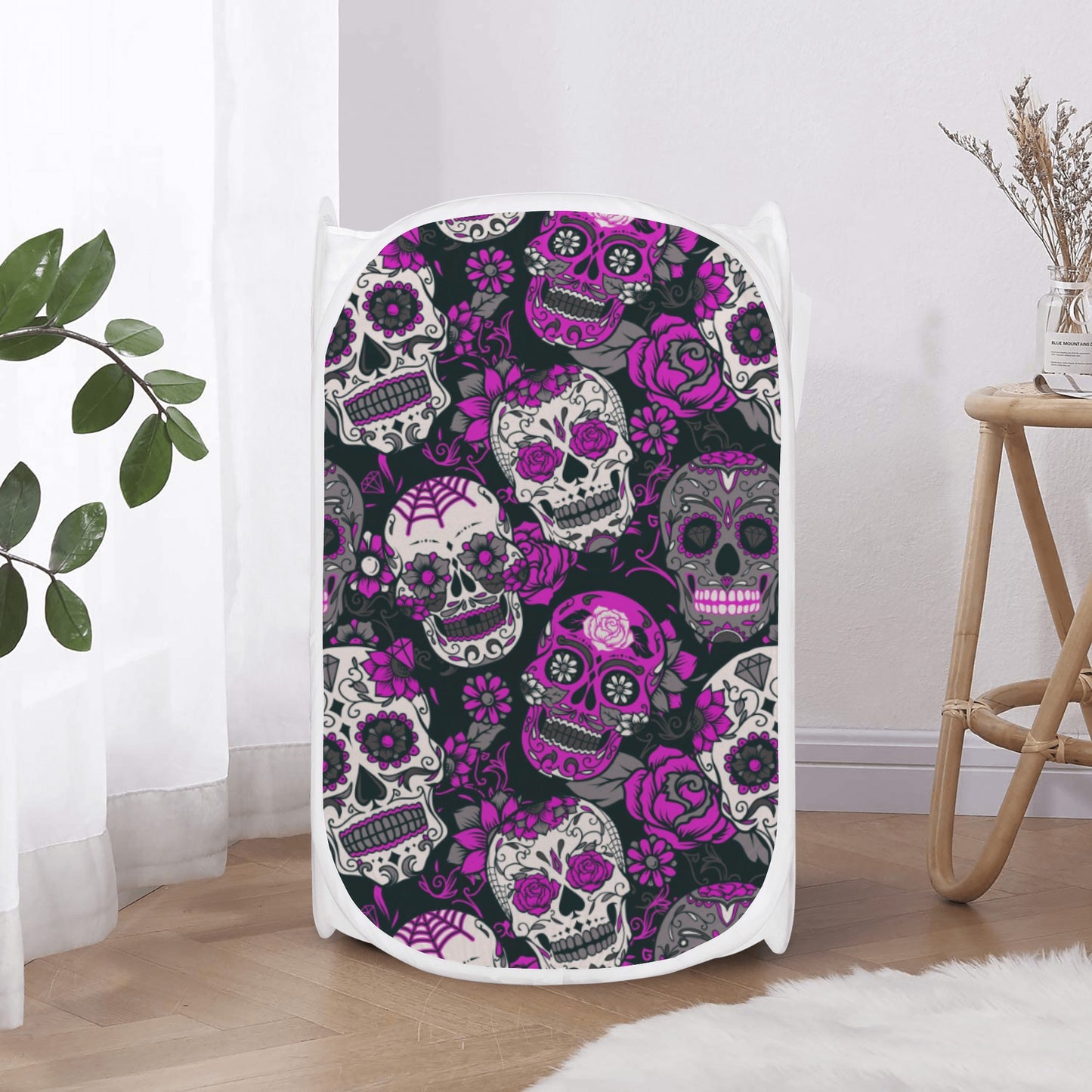 Sugar skull day of the dead Laundry Hamper