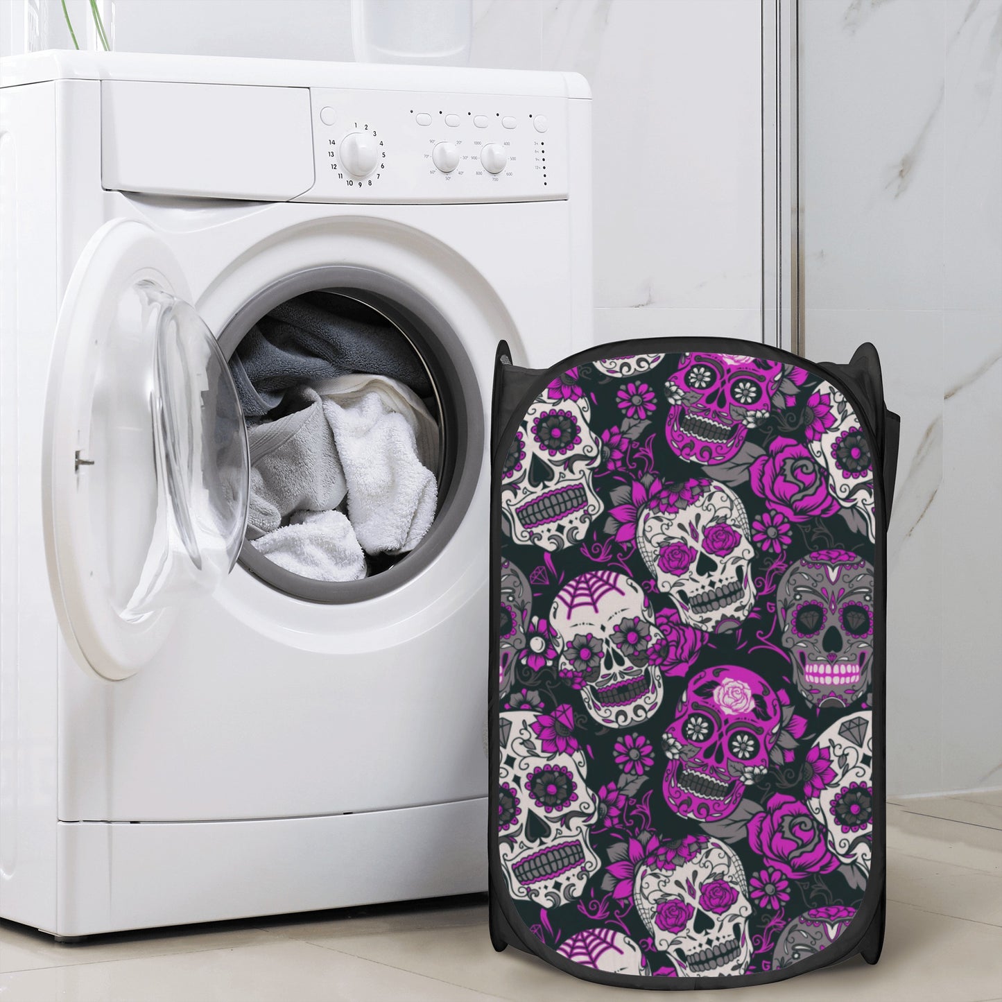 Sugar skull day of the dead Laundry Hamper