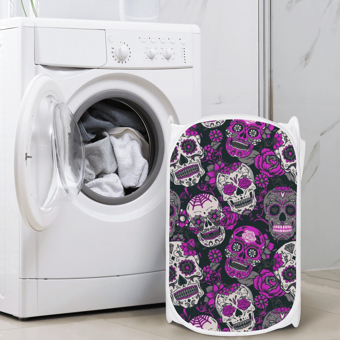 Sugar skull day of the dead Laundry Hamper