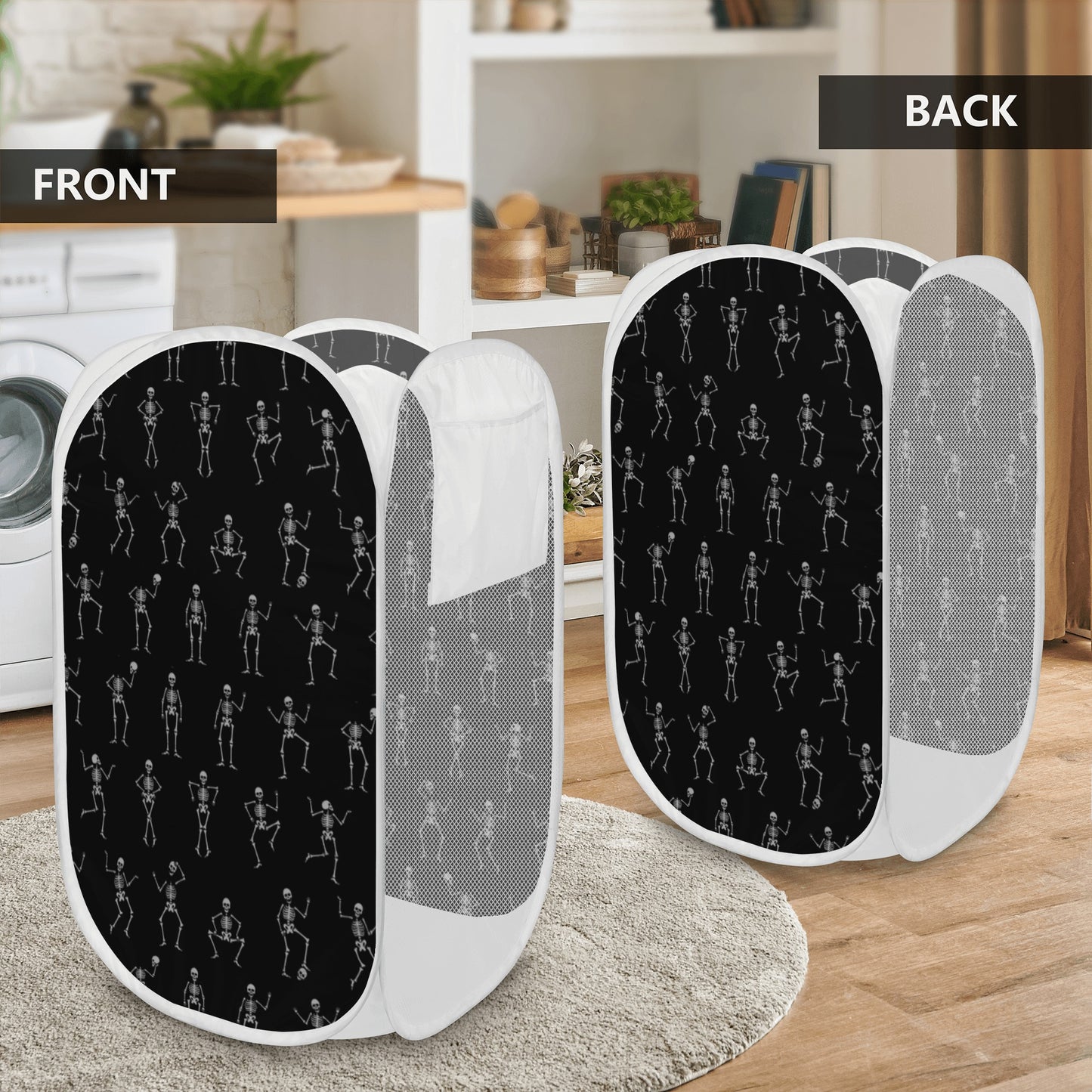 Skeleton Halloween Laundry Hamper