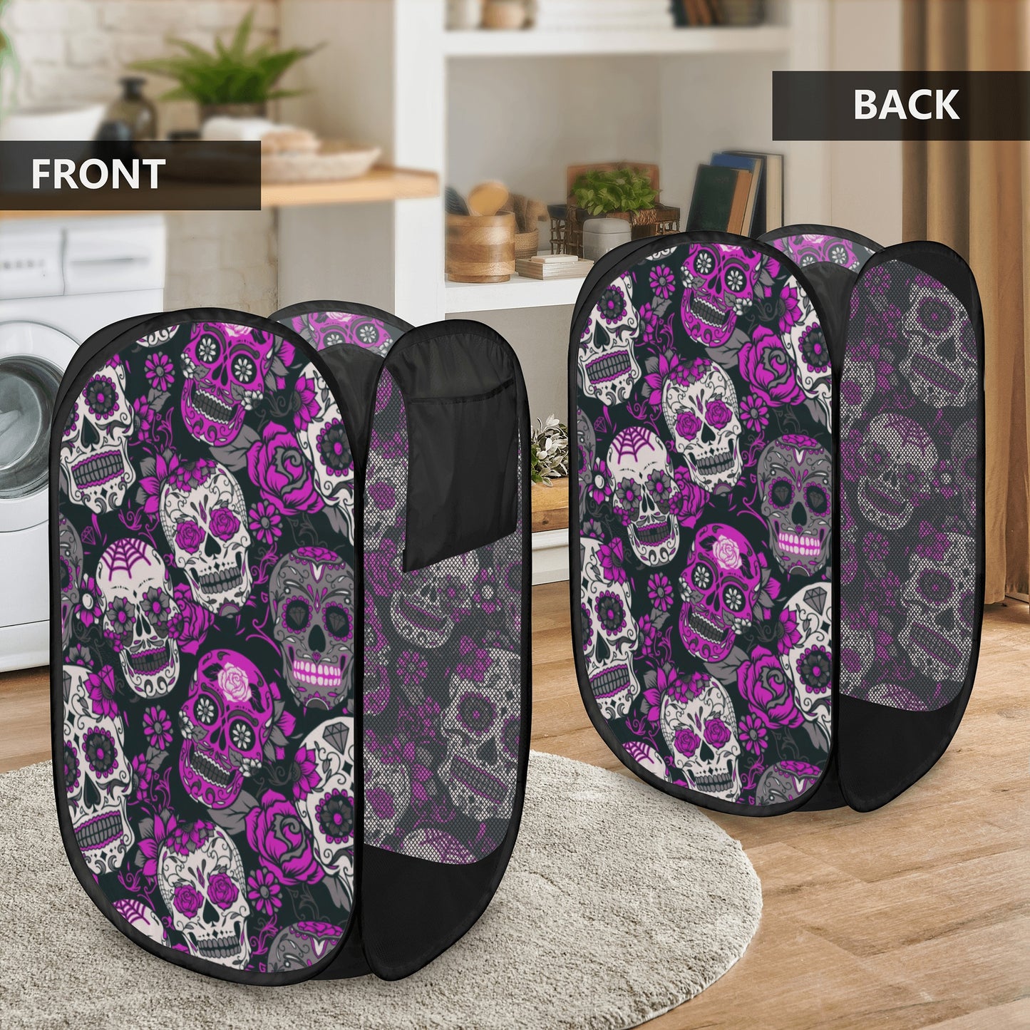 Sugar skull day of the dead Laundry Hamper