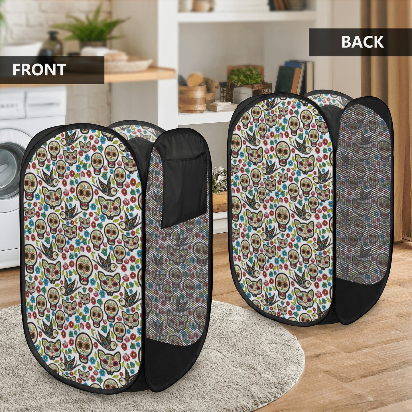 Dia de los muertos Halloween Laundry Hamper