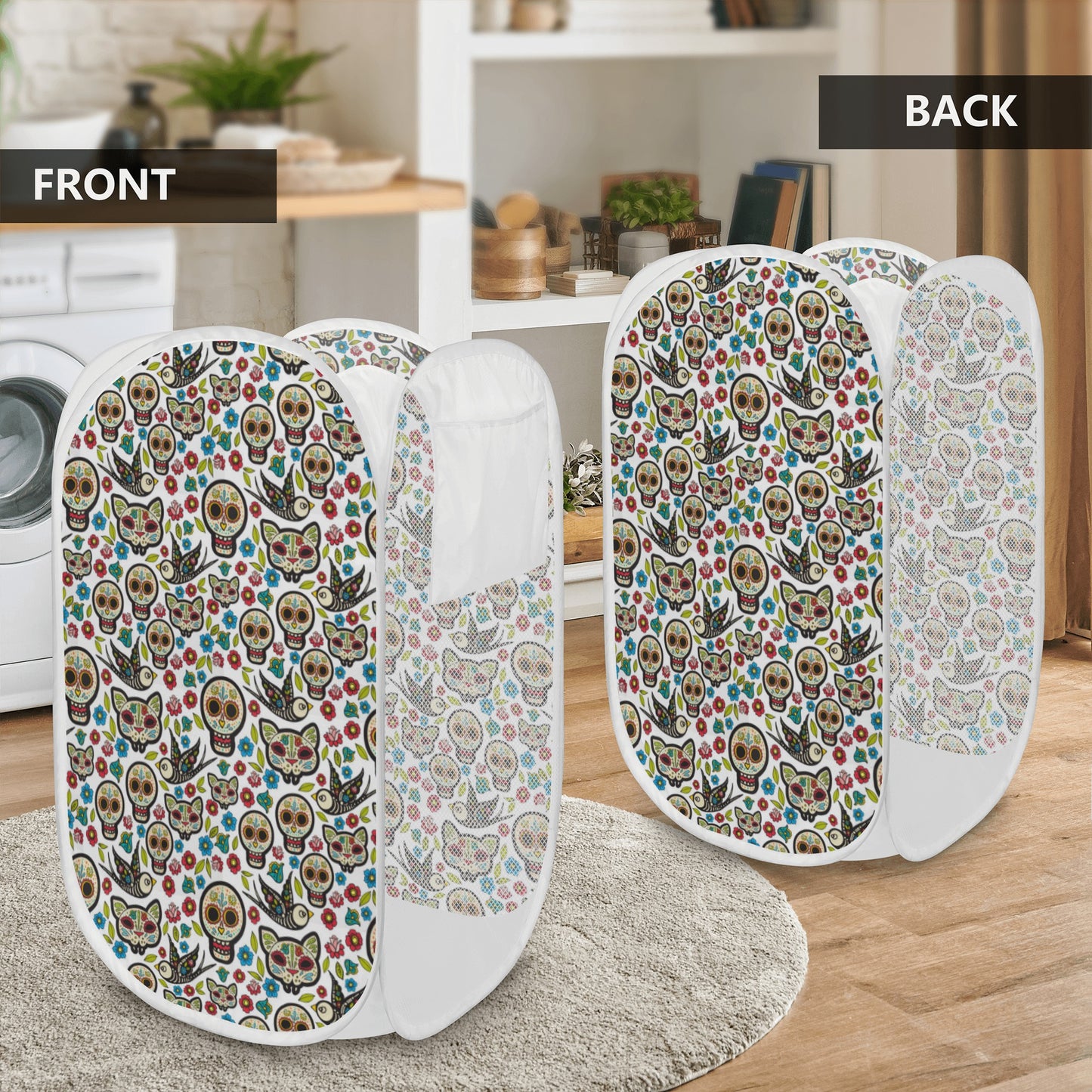 Dia de los muertos Halloween Laundry Hamper