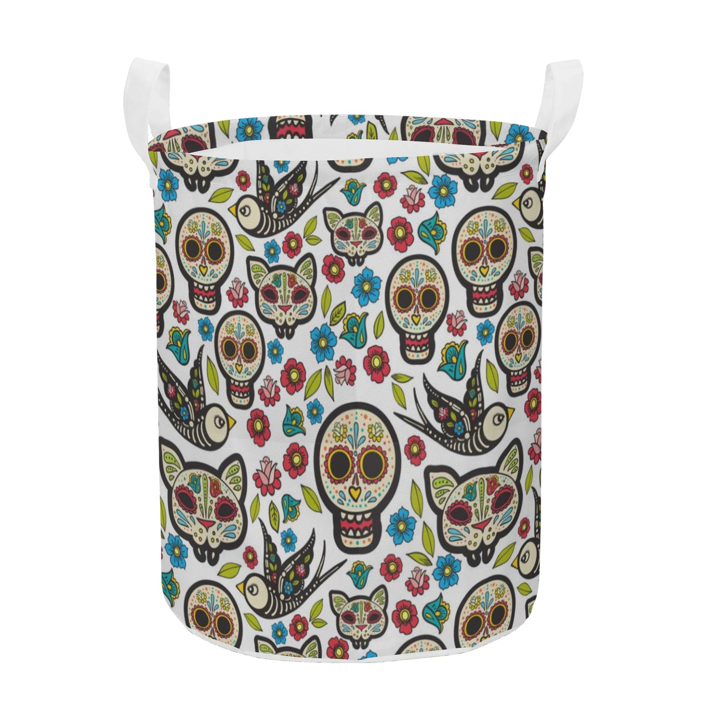 Sugar skull Round Laundry Basket